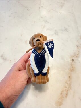 Bath and Body Works Dog Figurine Wallflower with Navy & White Sailor Outfit